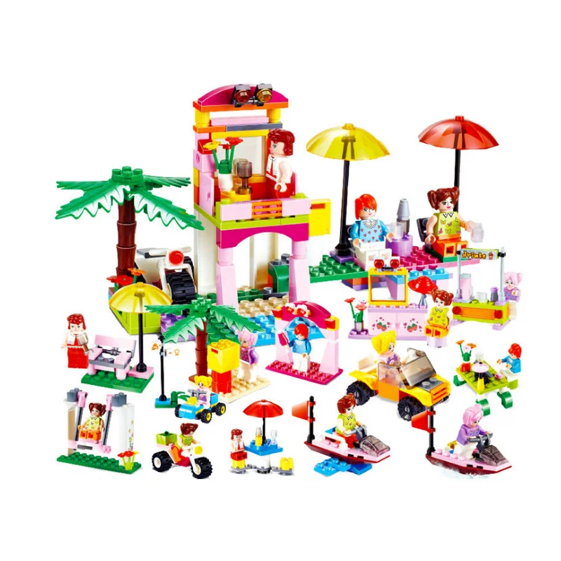 Розовый сон девушка серии строительные блоки наборы девушки домашние куклы