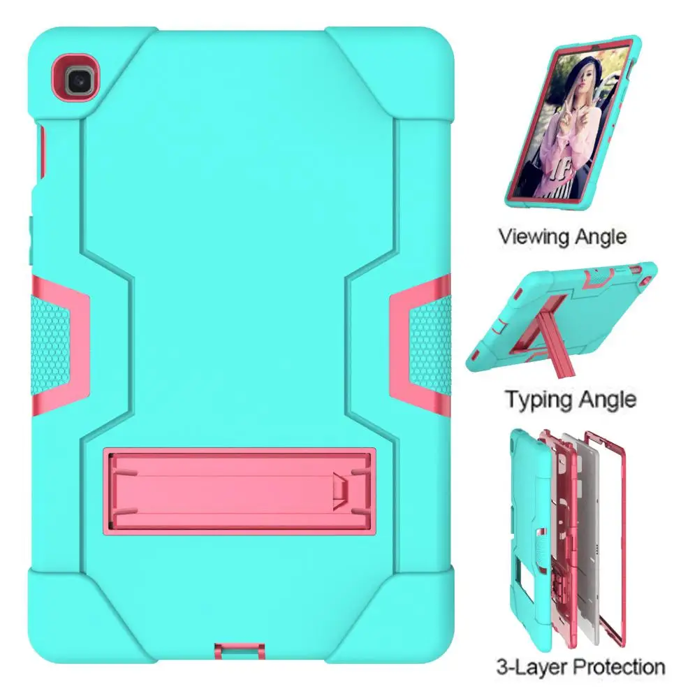 Shockproof Case for Samsung Galaxy Tab S5e 10.5 Case Cover T720 T725 SM-T720 SM-T725 Tablet Shell Funda Coque with Stand Holder - Цвет: A