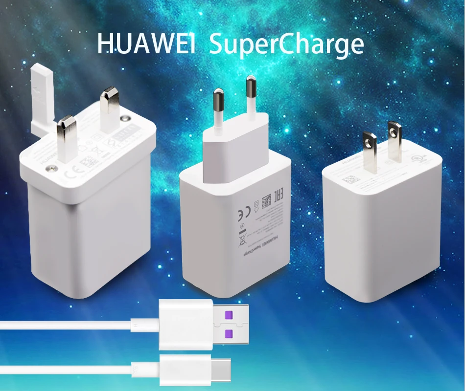 Зарядное устройство huawei Supercharge mate 9 10 Pro P10 Plus P20 Pro mate 20 Pro X Honor note 10 V10 адаптер 5A кабель type-c