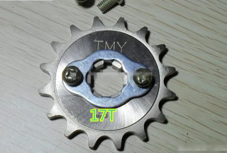 Звездочка для мотоцикла/передняя двигателя 428 #17T зубья 20 мм цепи с фиксаторной