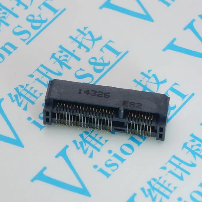10 шт./лот 52Pin MINI PCIE слот для ноутбука Разъем сетевой карты 52 соединитель ног Высота