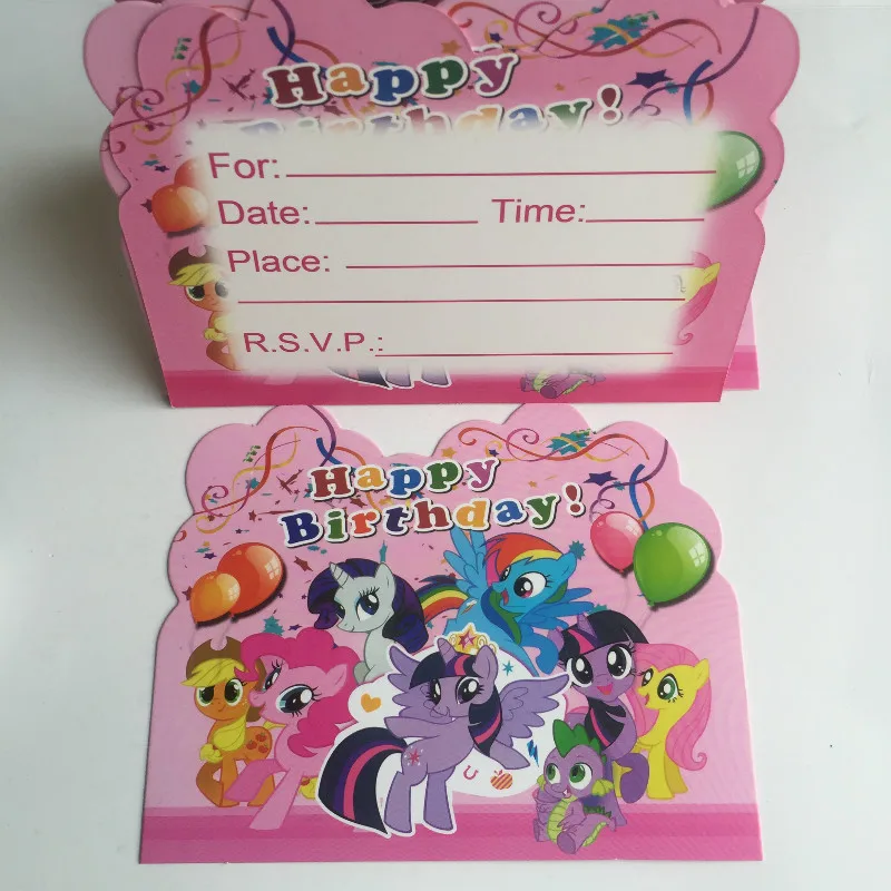 10 шт. милые карты с изображением Маленького Пони открытки героями мультфильмов