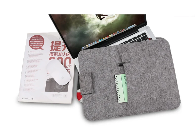 Шерстяная фетровая сумка для ноутбука Macbook pro 13 Чехол Air retina 11 12 13,3 14 15 дюймов мультяшный чехол для ноутбука для Mac 13