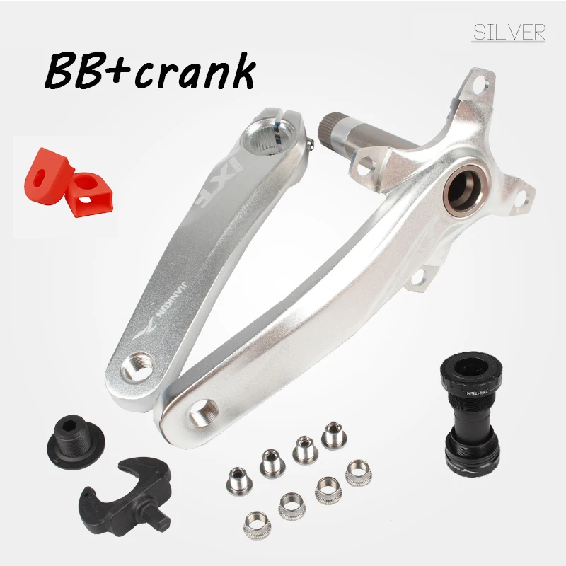 Crank-BB Sliver IXF 104 BCD CNC Untralight Crank Arm 170 мм MTB/дорожный велосипедный шатун с BB крышка шатуна для велосипеда Аксессуары для велосипеда - Цвет: Crank-BB Sliver