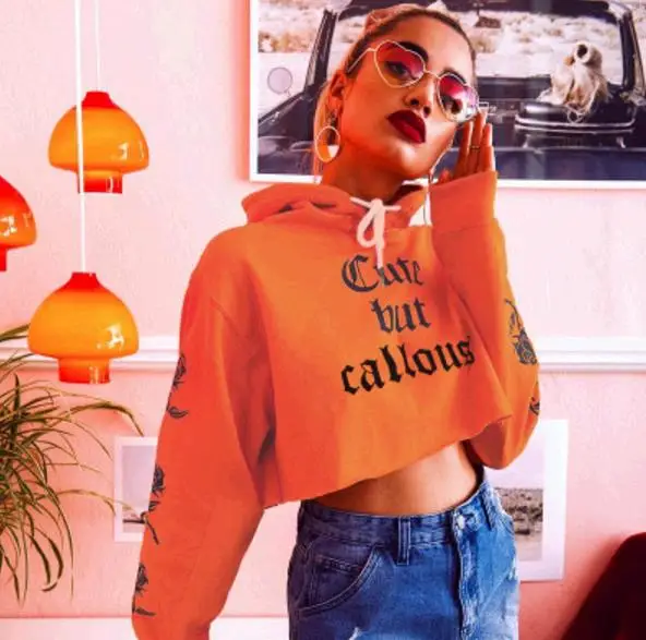 S-XL сезон осень-весна короткие топы с буквенным принтом блузка Повседневная