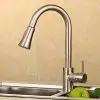 Silver gold Аэратор из нержавеющей стали кран аэраторный инструмент кухонный кран вытяжной опрыскиватель с одним отверстием Поворотный смеситель для раковины кран L626 - Цвет: Silver gold