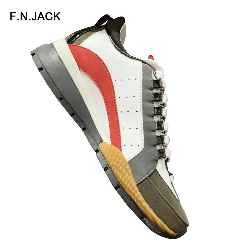 F. N. JACK/мужские новые модные кроссовки; спортивная обувь для мужчин; смешанные цвета; сезон весна-осень; Мужская обувь; повседневная обувь на шнуровке