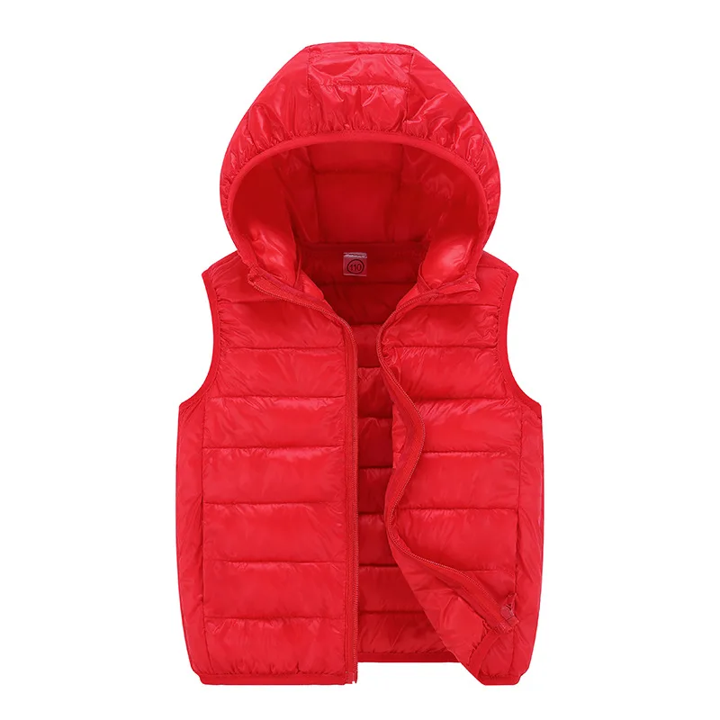 Детский жилет куртка с капюшоном для мальчиков сезон осень зима теплые хлопковые