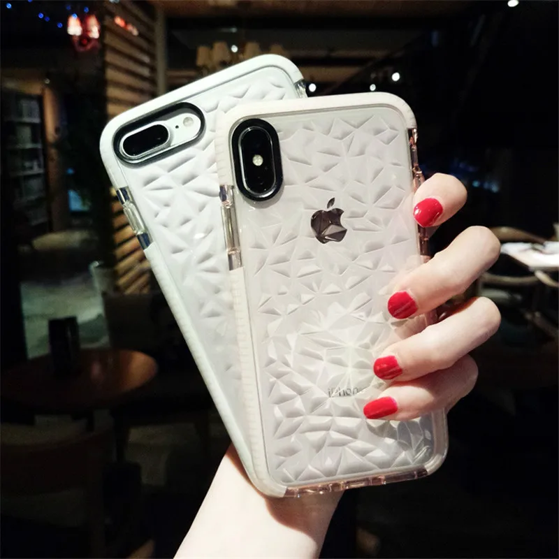 Простой Чехол-книжка с бриллиантовым узором для телефона iPhone6 6S 7 8 Plus X модный