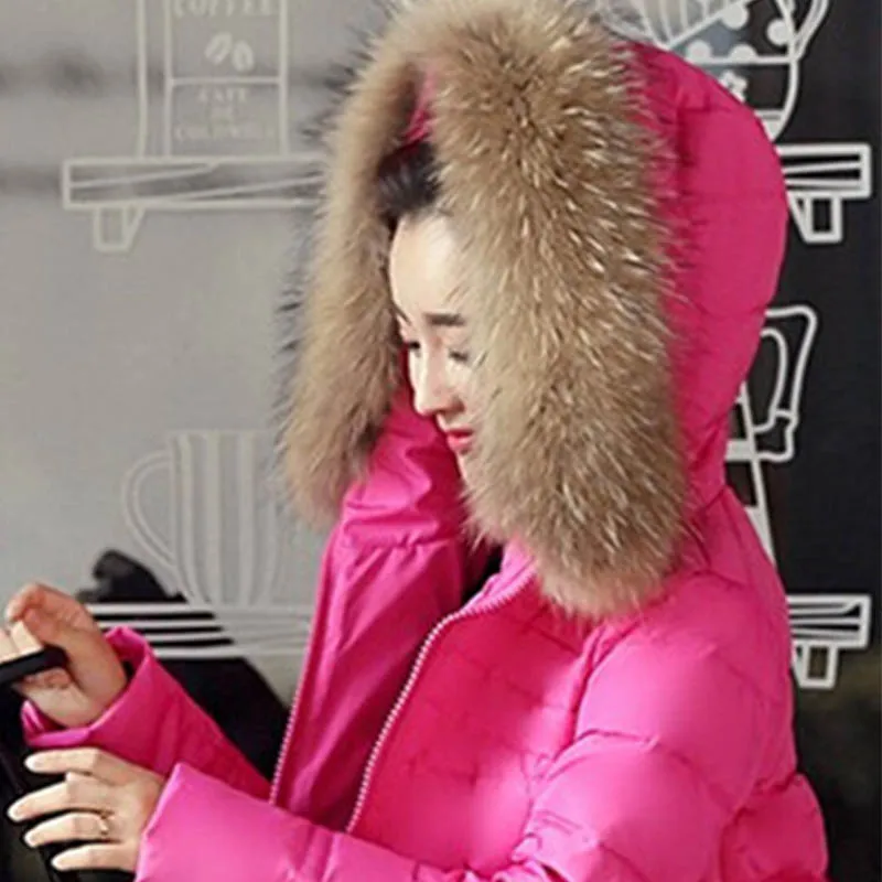 Зимние женские шарфы из натурального меха енота дизайнерский шарф Роскошная