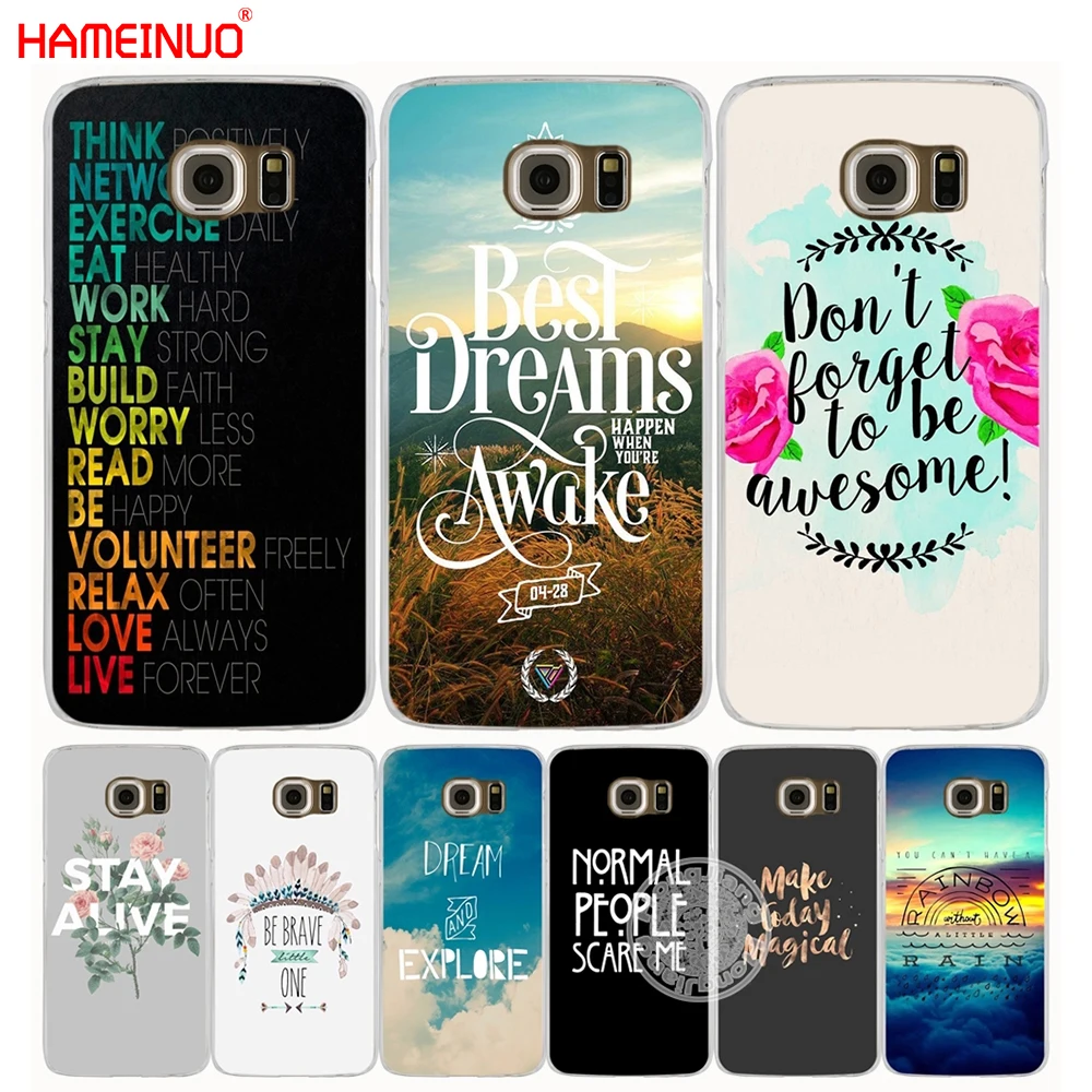 HAMEINUO вдохновляющие мотивирующие цитаты Чехол для мобильного телефона Samsung Galaxy S7