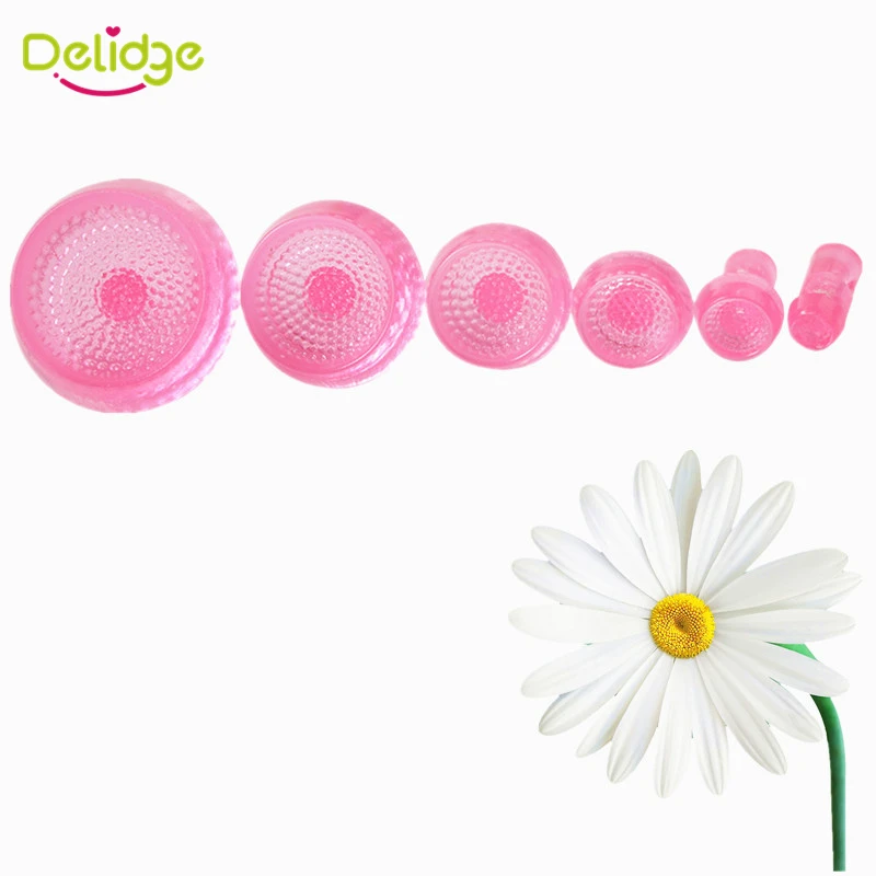 Delidge 6 шт./компл. форма для торта с подсолнечником ромашка цветы Fondant пластиковые