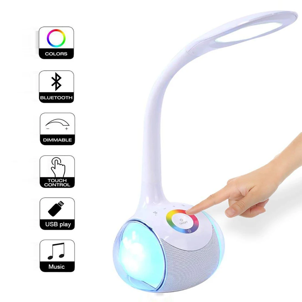 T1 Smart Touch Desktop Беспроводной Bluetooth Динамик открытый красочный светодиодный