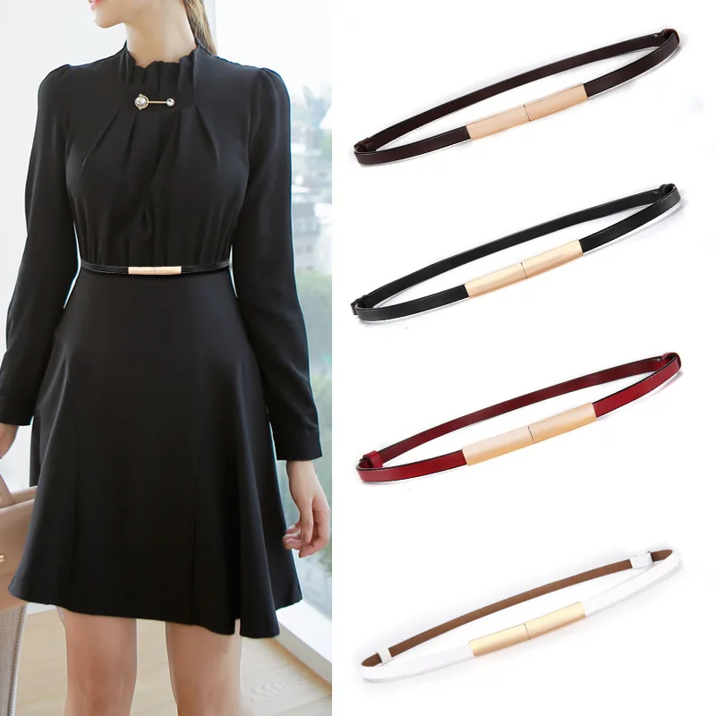 

Luxury Brand Metal Buckle Women Genuine Leather Belt Waistband Accessories Belt Lady Leather Decoration Simple Fashion Belt 2019