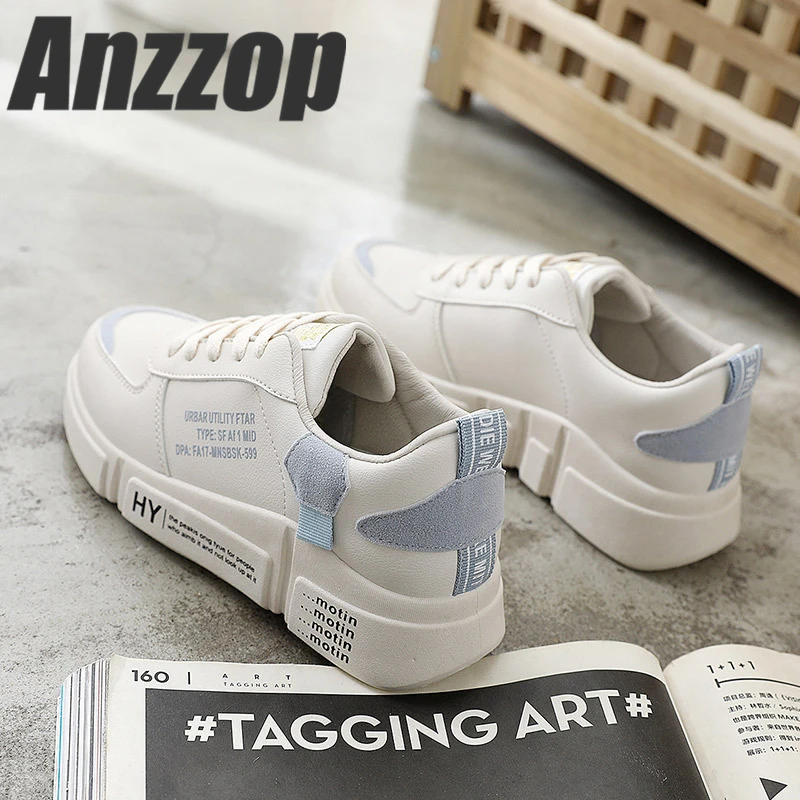 ANZZOP/Новинка 2019 года повседневная женская спортивная обувь на толстой подошве для