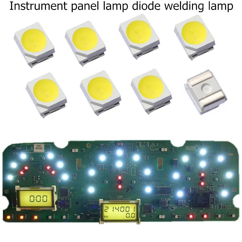 

100 шт. светодиодные 3528 SMD автомобильные кластеры приборной панели белый ледяной синий красный розовый зеленый красный панель инструментов свет нео клиновые лампы