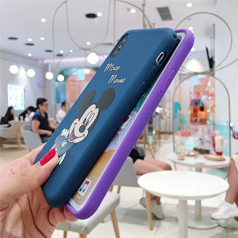 WTSZKL мультфильм пара Микки мини телефон чехол для iPhone 6 6s 7 8 Plus Веселый Маус Мягкий