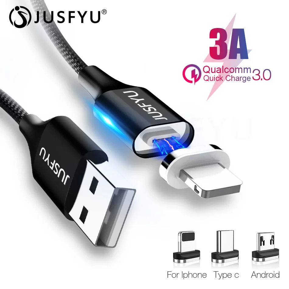 1 м/2 м Магнитный Micro USB кабель для iPhone samsung type-c зарядный Магнитный зарядный адаптер usb type C кабели для мобильных телефонов