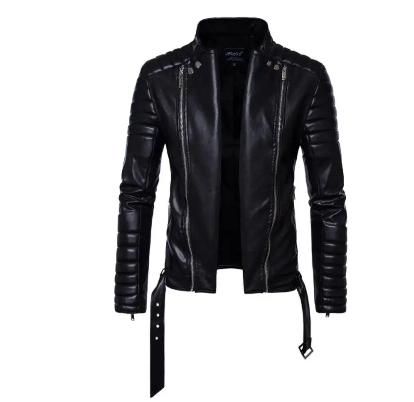 Осенняя кожаная куртка мужское мотоциклетное пальто мужские куртки одежда