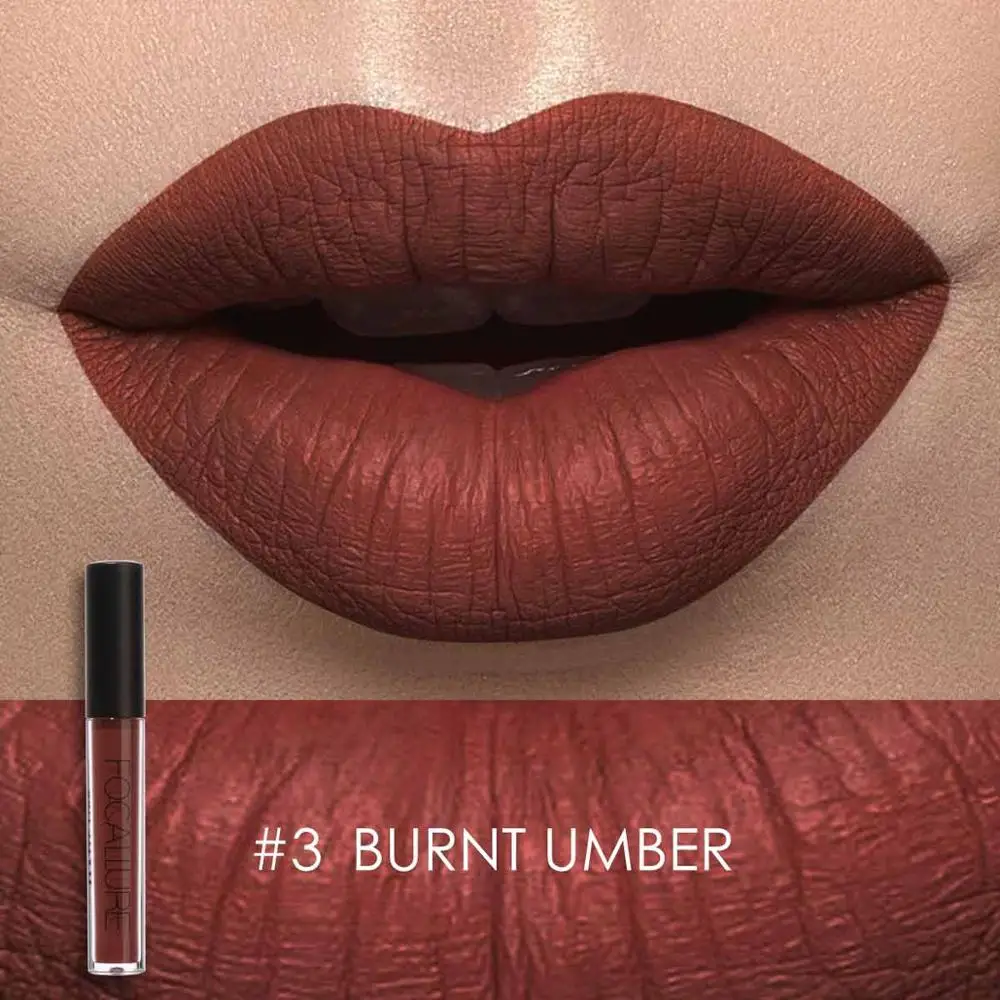 Focallure Matte блеск для губ, краска для губ, стойкая водостойкая жидкая Увлажняющая губная помада, красота, макияж - Цвет: 3