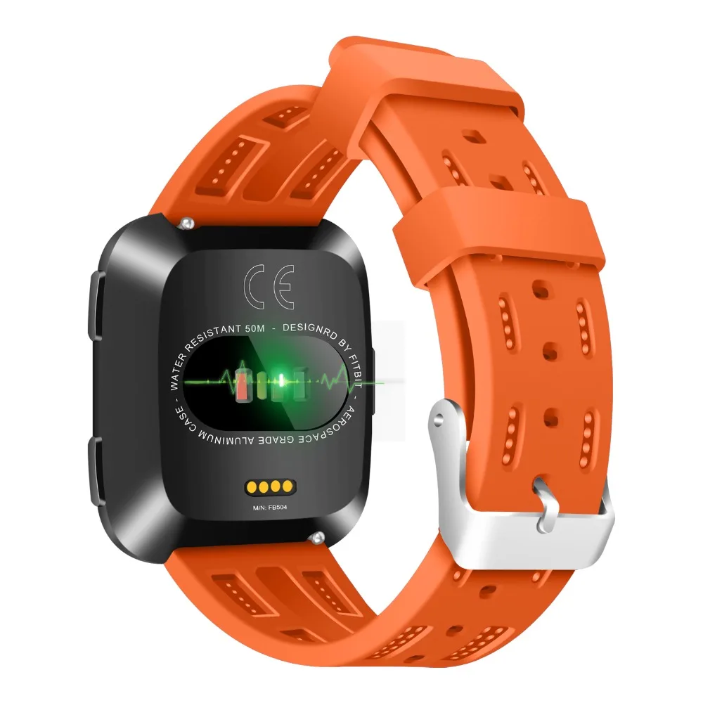 KINGBEIKE 7 Colors Soft Fashion Sport Silicone Watchband For Fitbit Versa Smart Watch Bands Replacement Wrist Bracelet Strap | Наручные