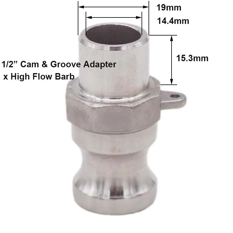 Brewer's 1/" Camlock Быстрый разъединитель Cam& Groove фитинг Homebrew пивной насос трубы