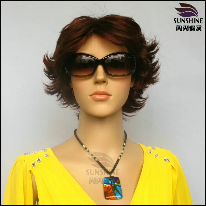 100% imported high quality hair wigs exported to Europe and end of a single mom short red wine|wine glass|wig clampwine shorts |