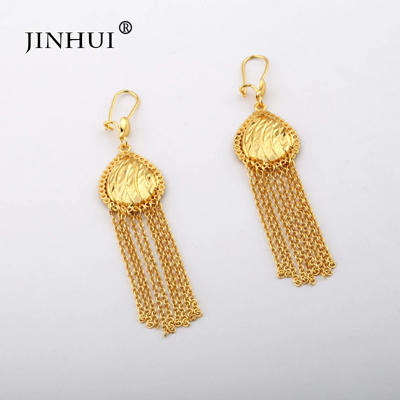 Jin Hui африканские Модные Ювелирные наборы золотого цвета женские подарки на