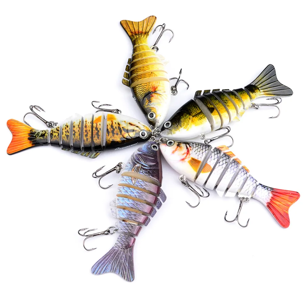 

10cm 15.5g swimbait lure Multi Jointed fish Wobblers Lifelike Fishing Lure 6 Segment Swimbait Crankbait Fishing Tackle