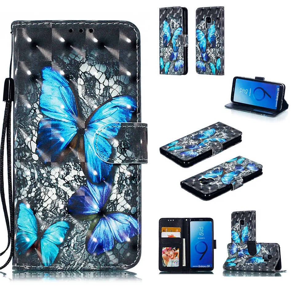 Для Fundas samsung Galaxy S10 Lite S9 j4 j6 A6 A6S A8 плюс A9 j2 Pro Core Note9 чехол кожаный чехол флип-чехол-бумажник P02Z