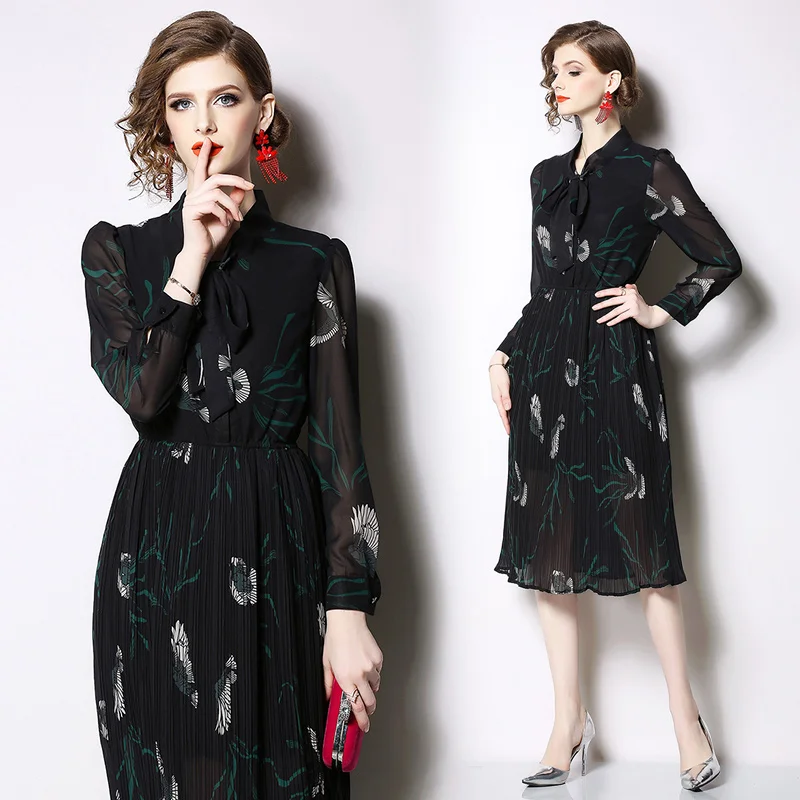 Европейская станция 2019 новая Ранняя весна новый шарф воротник печатных средней