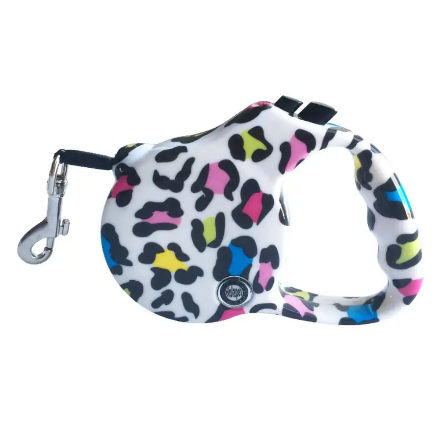 cow 3M/5M/6M Reflective Dog Leash Automatic Dog Puppy Cat Traction Rope Belt Collar Harness Lead for Small Medium Dogs Pets Leashes - Color: cow