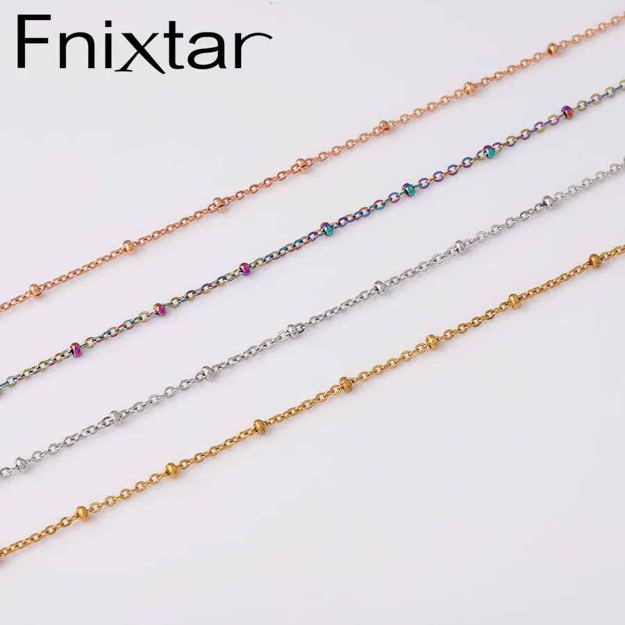 Fnixtar из нержавеющей стали зажим бисера цепи ожерелье Омаров застежка спутниковые