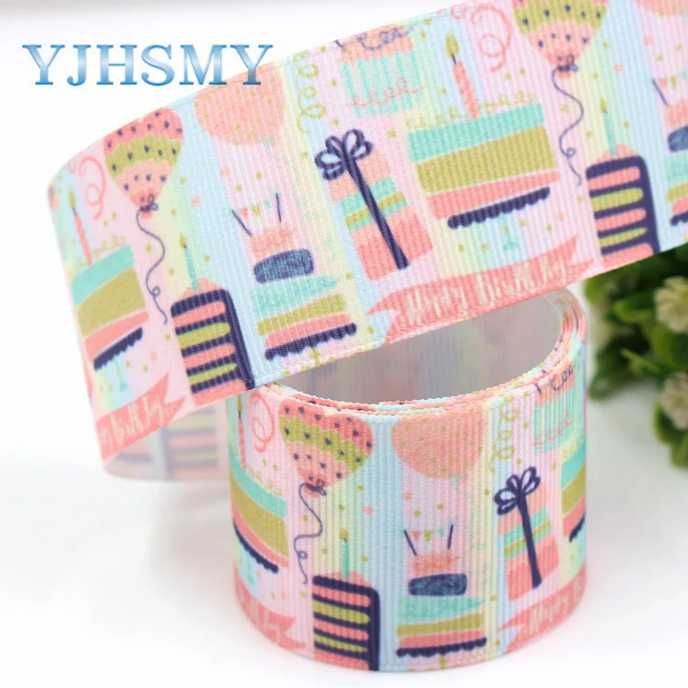 YJHSMY G-18716-620 38 мм 10 ярдов мультфильм печатных grosgrain ленты DIY ручной работы