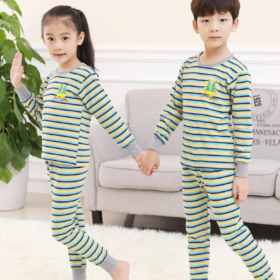 Детские пижамы От 0 до 13 лет из хлопка на подкладке для маленьких мальчиков и