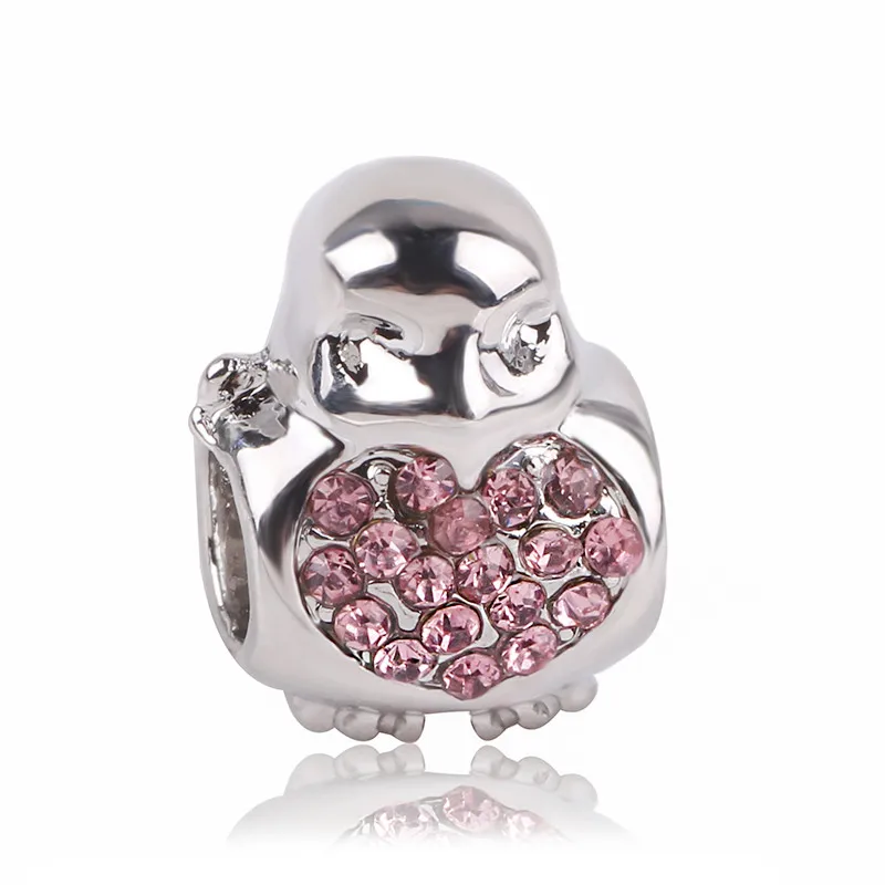 Винтажный панк Микки Сова черепаха мама жемчуг Шарм Бусины Fit Pandora DIY Браслеты для женщин Изготовление ювелирных изделий