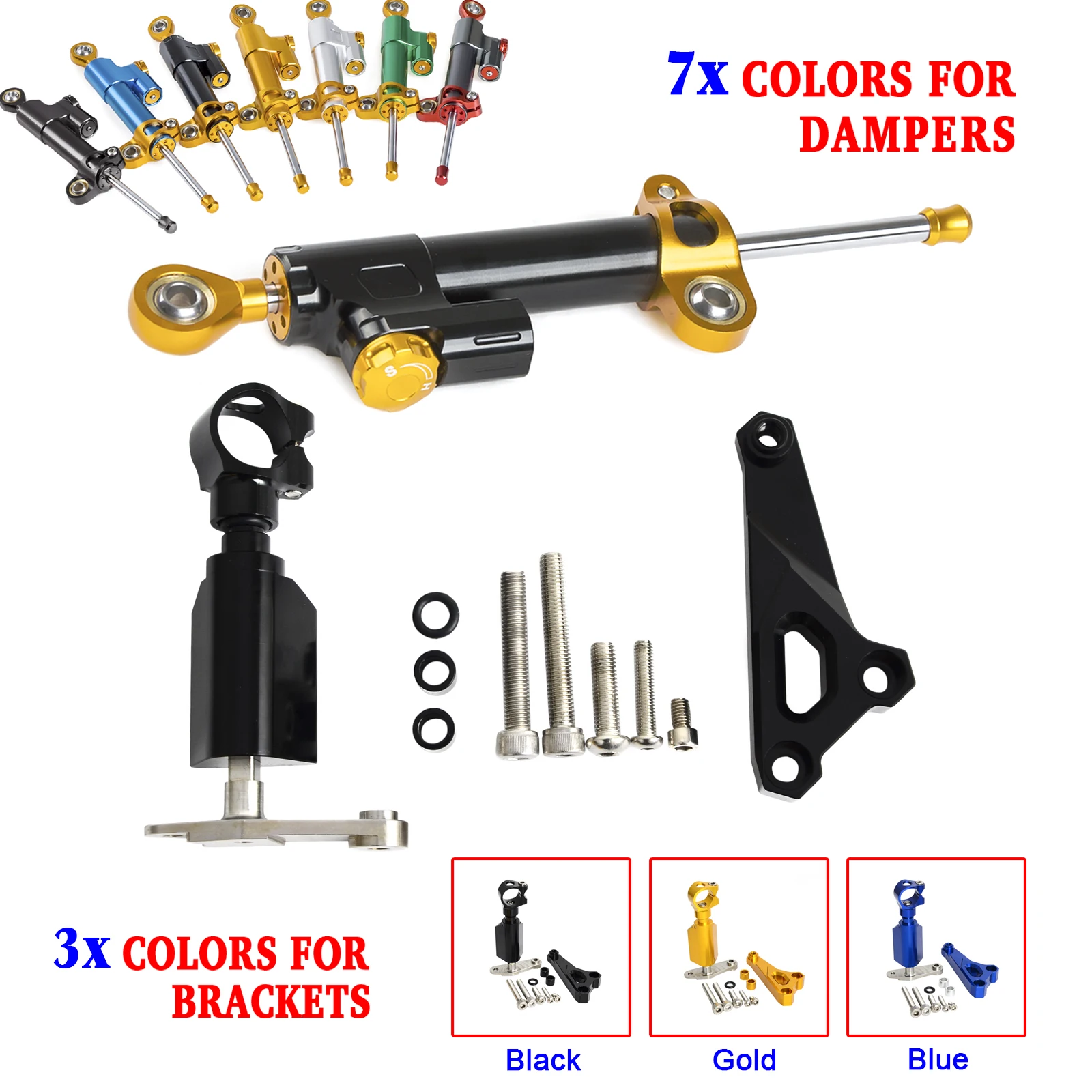 

Motorcycle CNC Steering Damper Stabilizer & Mounting Bracket For BMW S1000R S1000 R 2014 2015 2016 (Not for RR model)