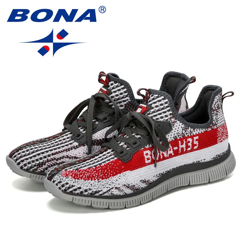 BONA 2019 New Designer Sneakers Breathable Casual No-Slip Men Vulcanize Shoes Male Air Mesh Wear-Resistant Tenis Masculino |