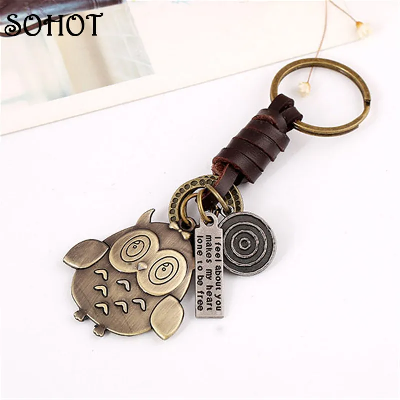 SOHOT 2017 Модные женские и мужские ювелирные изделия брелок для ключей Сова сумки