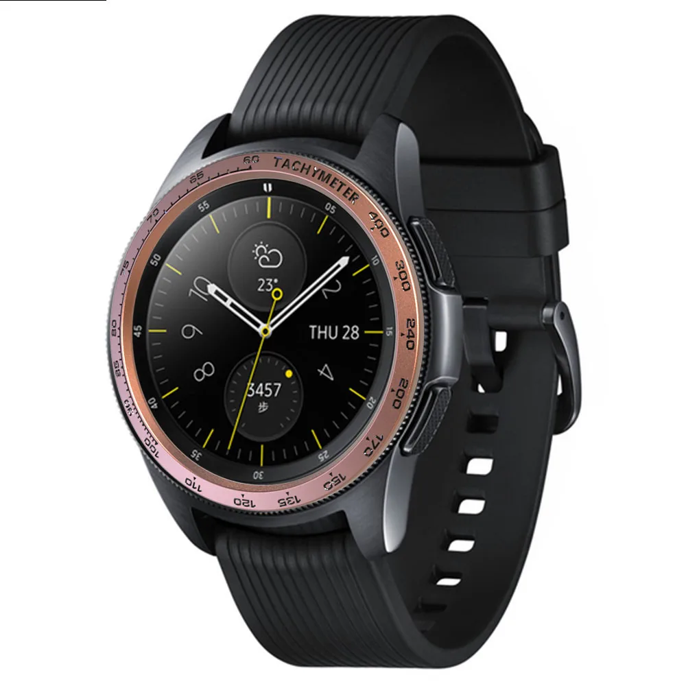 Для samsung gear S3 ободок клейкая крышка стальное кольцо для samsung Galaxy Watch 46/42 мм против царапин аксессуары