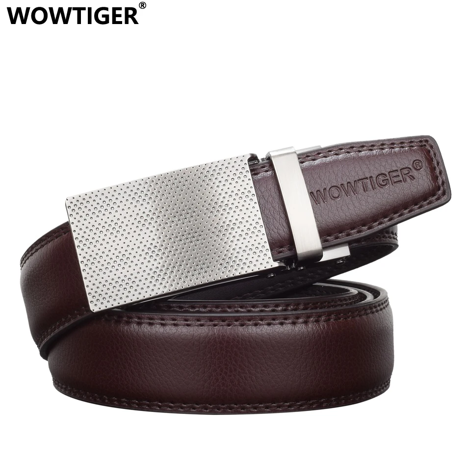 Ремень WOWTIGER мужской кожаный модный дизайнерский роскошный брендовый пояс с