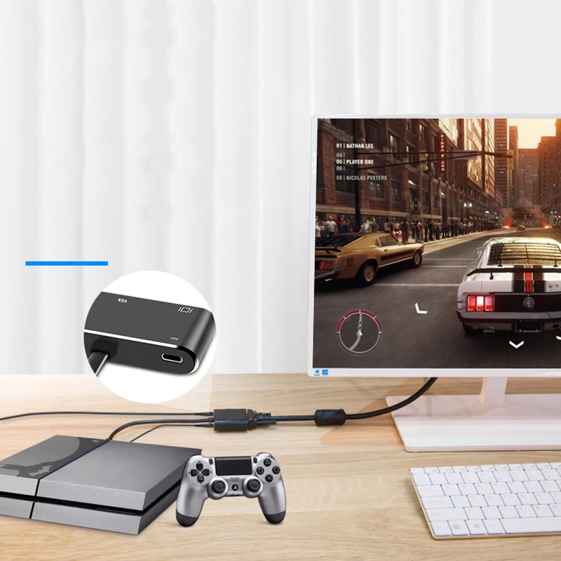 5 в 1 USB C к HDMI адаптер Type HDMI/VGA/аудио/USB 3 0 порт + конвертер для ноутбука Macbook новое