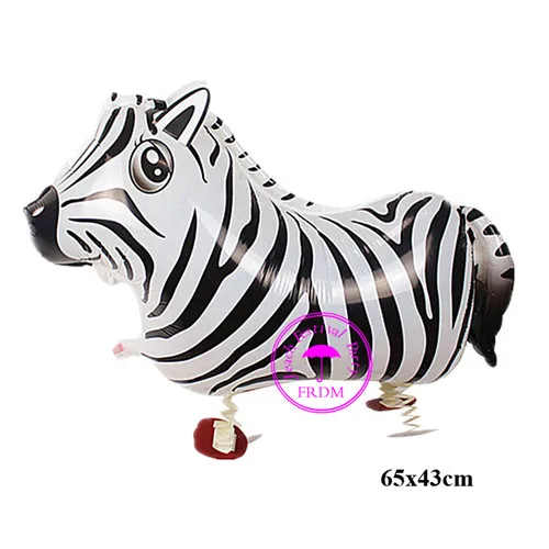 zebra Собака корова свинья лягушка утка кошка воздушные шарики в форме шагающего животного День Рождения украшения поставки в виде животных-героев мультфильмов домашних животных шагающего шары - Цвет: zebra