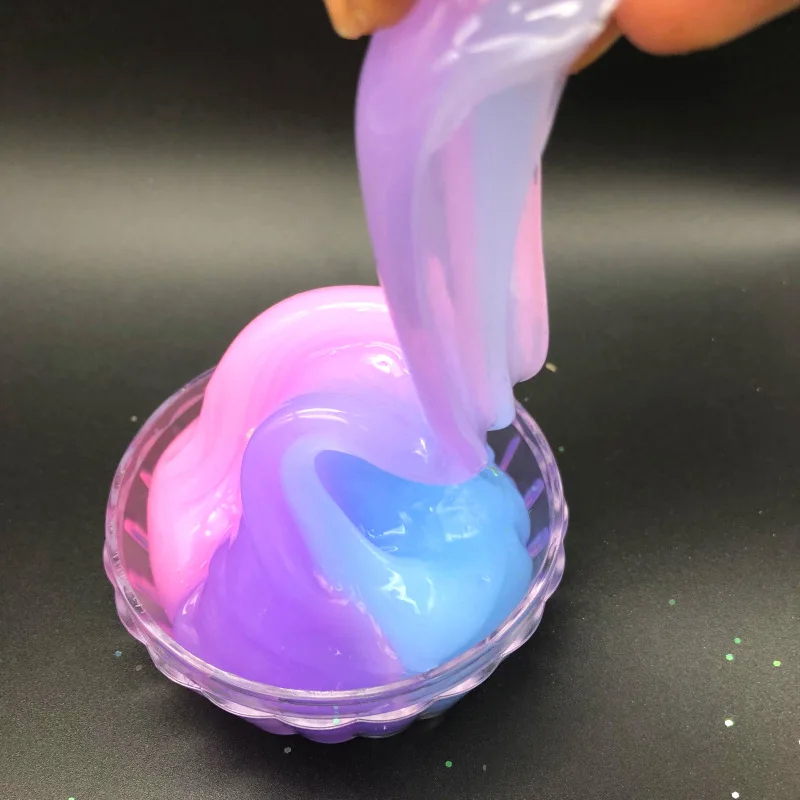 Новинка Желейный Хрустальный пластилин нарезанный светильник радужная слизь