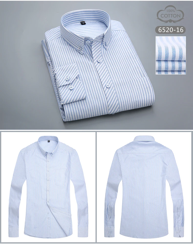 Высокое качество Новинка хлопок кнопка вниз воротник длинный рукав slim fit Мужские повседневные клетчатые/Полосатые/однотонные рубашки