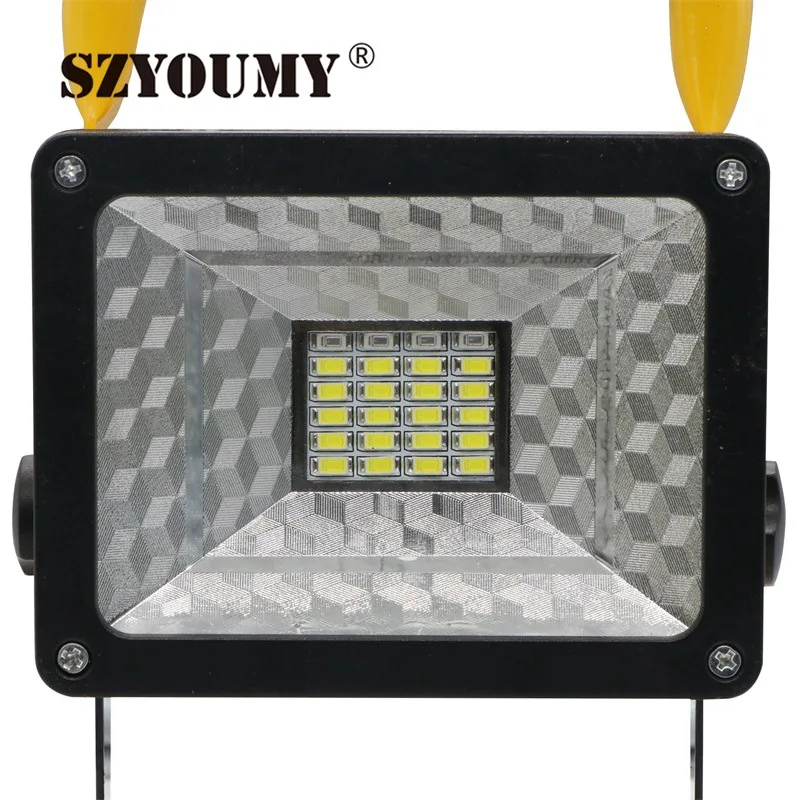 Online SZYOUMY Su Geçirmez SMD 5630 24LED 3 Modelleri 10 W LED Projektör Taşınabilir Spot Şarj Edilebilir Açık LED Çalışma Acil Işık