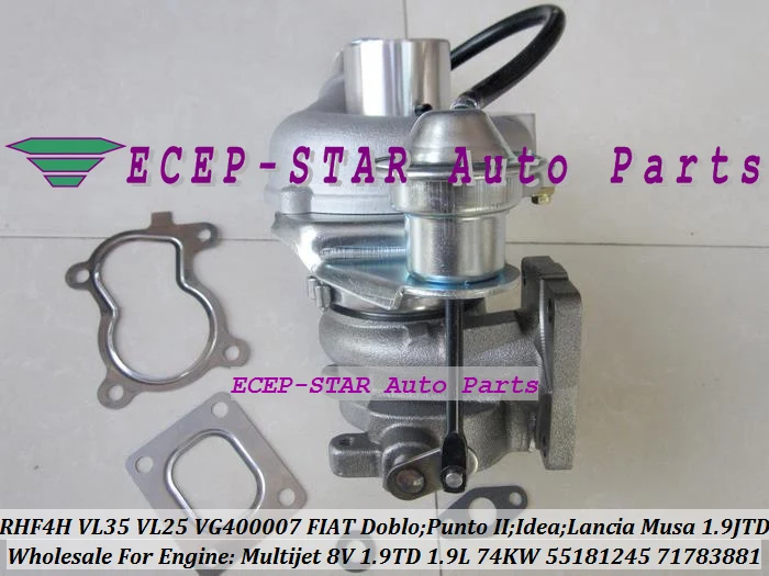 Фото Турбокомпрессор RHF4H VF400007 71793616 71793619 VL25 VL35 для FIAT Doblo Punto 2 Idea Lancia Musa 1.9L JTD Multijet 8V 2003- №4