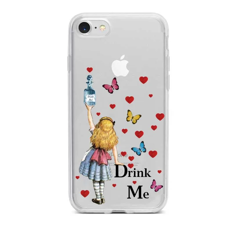 Alice no Pais Das Maravilhas caso de telefone celular capa para o iphone 5 6 7 8 Plus Mais X XR XS Xmax Suave силиконовый чехол |