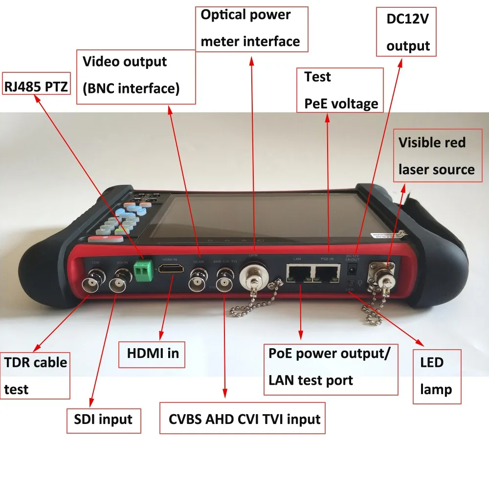 5 шт./лот профессиональный ручной тестер CCTV 8 Мп МП 4K IP + AHD CVI TVI SDI digital multi mete optical power