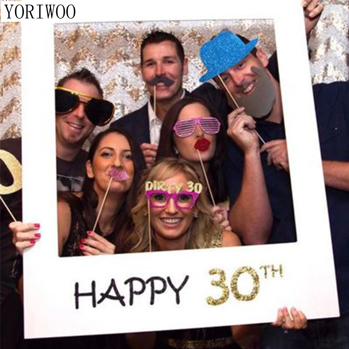 Yoriwoo взрослых 30TH на день рождения Photo Booth Реквизит счастливые 30 лет День украшения